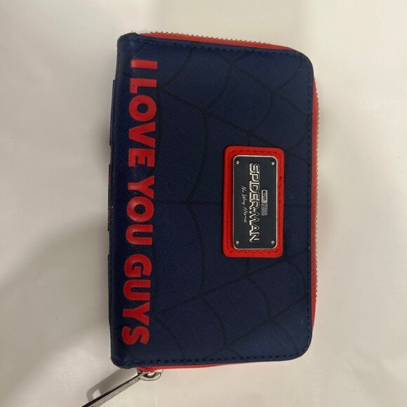 Loungefly Marvel Spider-Man “I Love You Guys” Zip-Around Wallet 2023 Exclusive - Picture 2 of 5